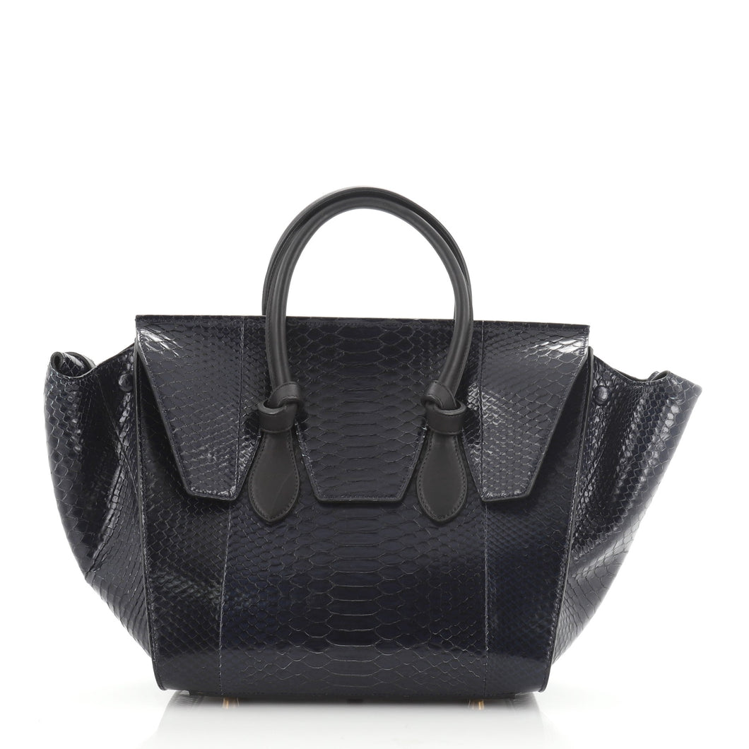 Celine Tie Knot Tote Python Small