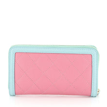 Filigree Zip Around Wallet Quilted Caviar Small
