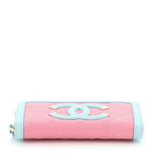Filigree Zip Around Wallet Quilted Caviar Small