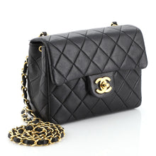 Vintage Square Classic Single Flap Bag Quilted Lambskin Mini