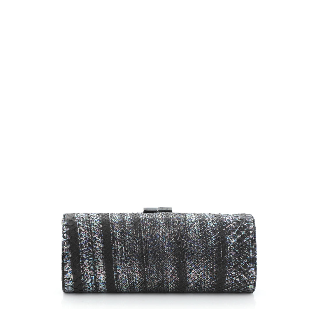 Jimmy Choo Tube Clutch Python Long