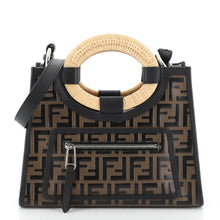 Fendi Runaway Tote Logo Embossed Leather Small