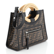 Runaway Tote Logo Embossed Leather Small