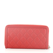 Filigree Zip Around Wallet Quilted Caviar Long