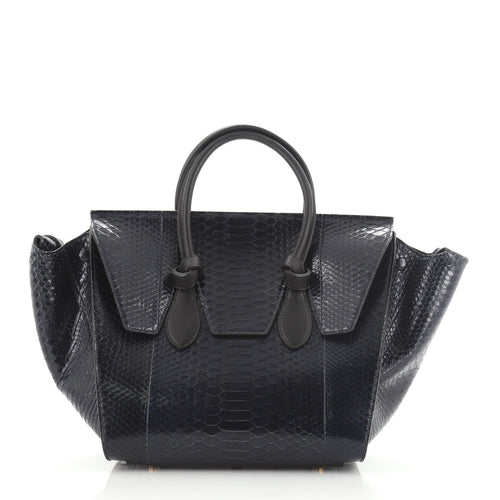 Celine Tie Knot Tote Python Small