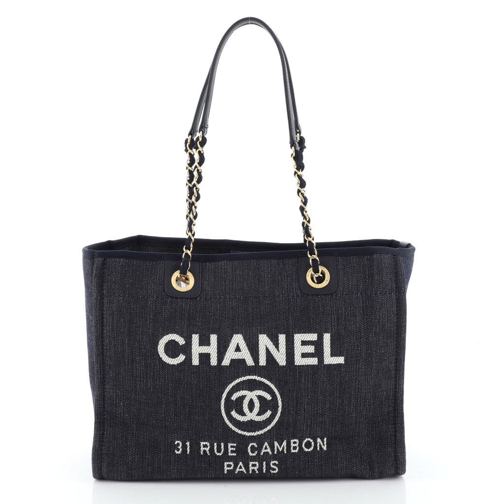 Chanel Deauville Tote Denim Small Blue 47486100 – Testing Zone